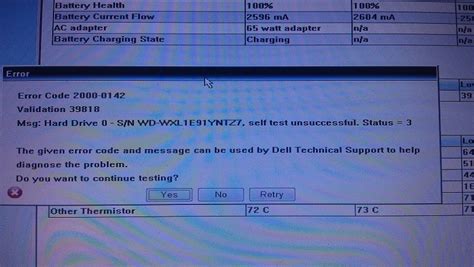 hard drive test error code 0142|dell short self test unsuccessful.